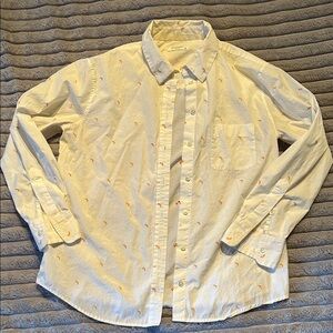 EQUIPMENT White Shirt with banana Details size large